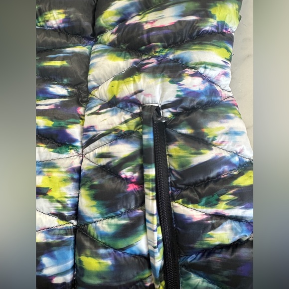 Tangerine Duck Down Puffer Multicolor Women’s Vest Size Small - Picture 6 of 9